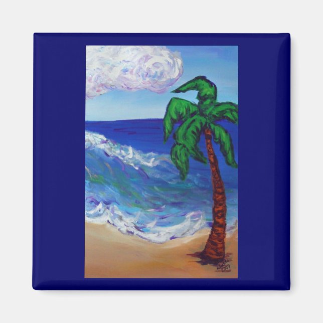 Imán de árbol de palmas (Frente)