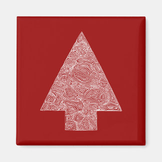 Imán de árbol navideño moderno