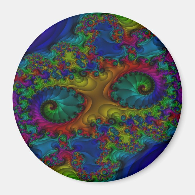 Imán de arco iris fractal CIrcle (Frente)