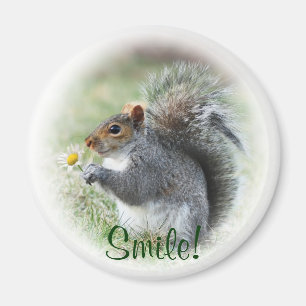 Imán de ardilla sonriente