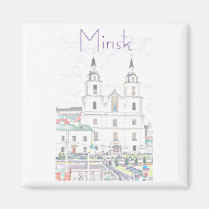 Imán de Arquitectura de la Ciudad de Minsk Bielorr