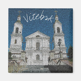 Imán de Arquitectura Estilizada de Bielorrusia Vít