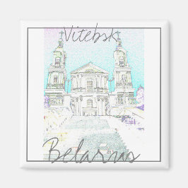 Imán de arquitectura estilizada de Bielorrusia Vít