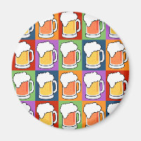 Imán de arte pop de BEER