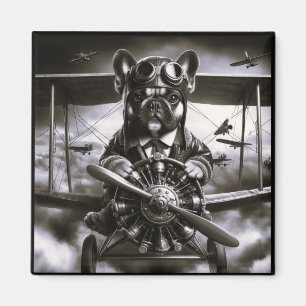 Imán de aviador de Bulldog francés