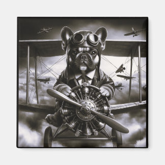 Imán de aviador de Bulldog francés
