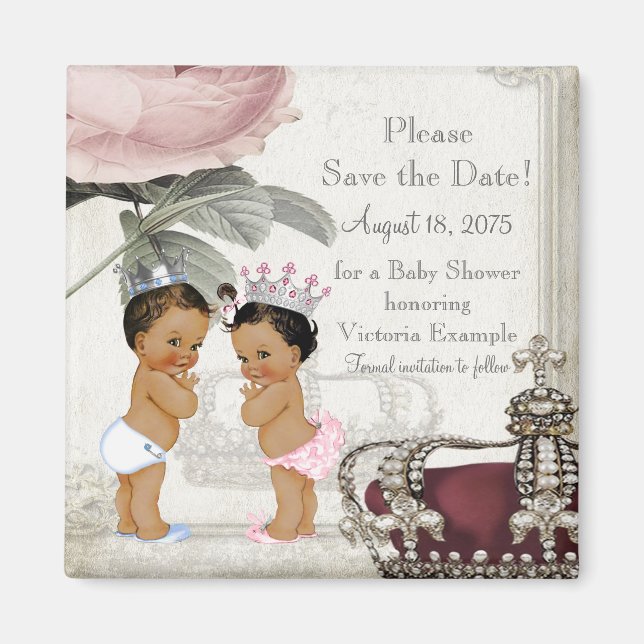 Imán de aviso de fecha para baby shower (Frente)