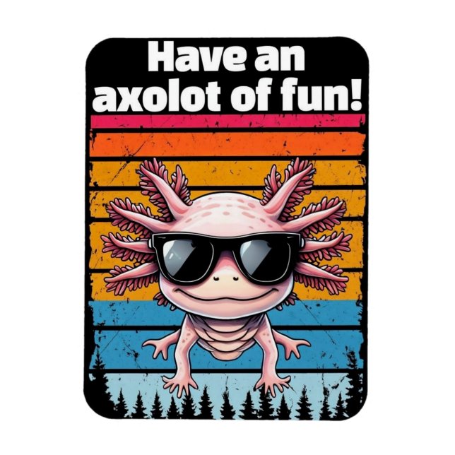 Imán de Axolot de Diversión - Regalo de Meme de Ax (Vertical)