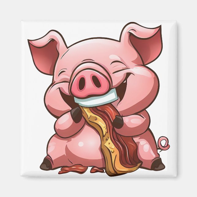 Imán de Bacon para comer cerdo (Frente)