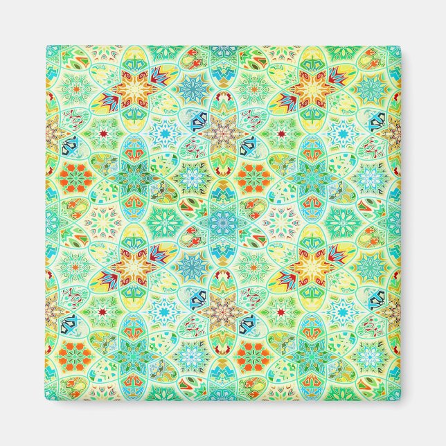 Imán de baldosas mosaico brillantes (Frente)