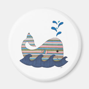 Imán de ballena a rayas