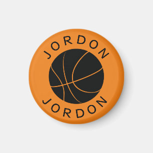 imán de baloncesto Personalizado con nombre y col