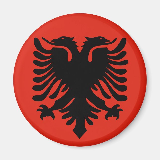 imán de bandera albania (Frente)