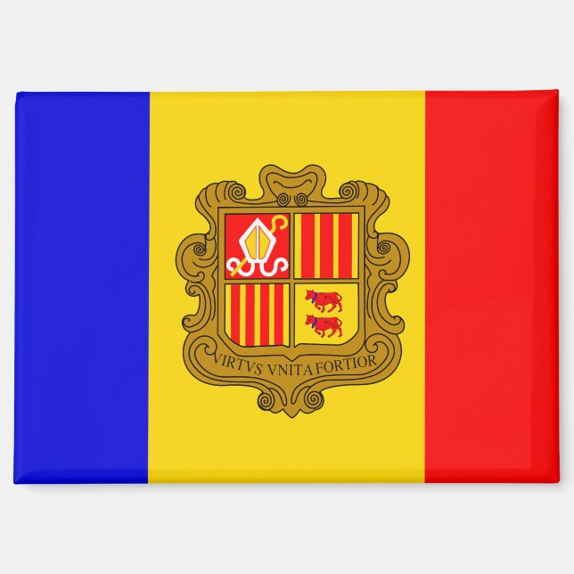 imán de bandera andorra (Anverso)