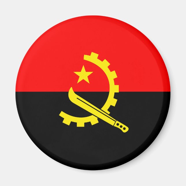 imán de bandera angola (Frente)