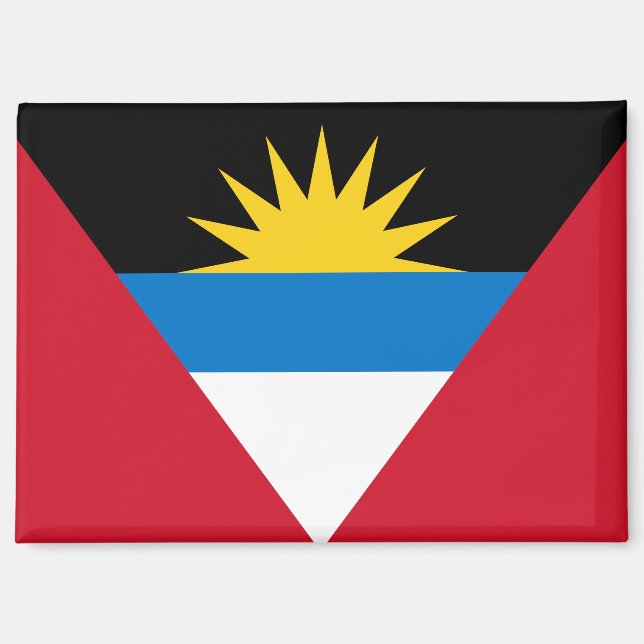 imán de bandera antigua y barbuda (Anverso)