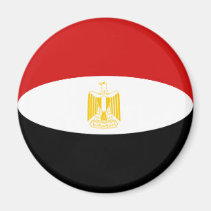 Imán de bandera con ojo de pez de Egipto