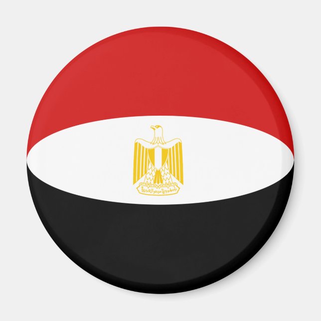Imán de bandera con ojo de pez de Egipto (Frente)