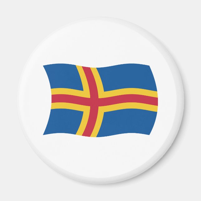 Imán de bandera de Åland (Frente)