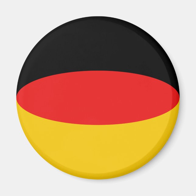 Imán de bandera de Alemania con efecto ojo de pez (Frente)