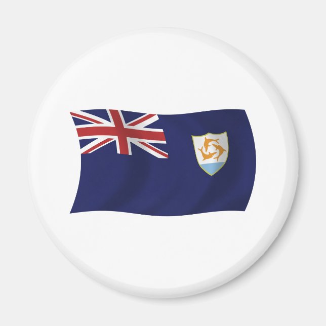Imán de bandera de Anguila (Frente)