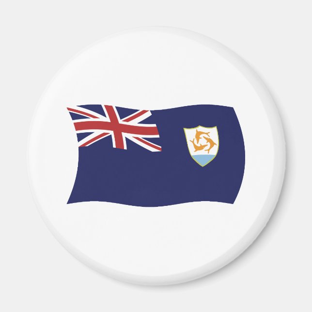 Imán de bandera de Anguila (Frente)