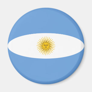 Imán de bandera de Argentina con efecto ojo de pez