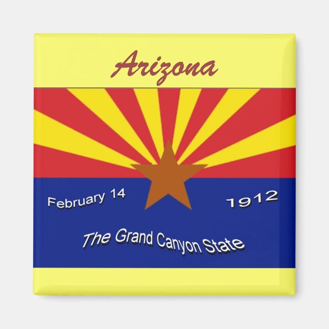 imán de bandera de Arizona (Frente)