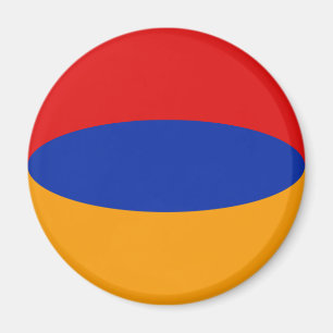 Imán de bandera de Armenia ojo de pez