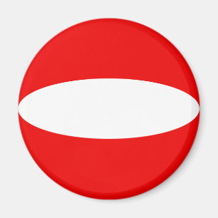 Imán de bandera de Austria con ojo de pez