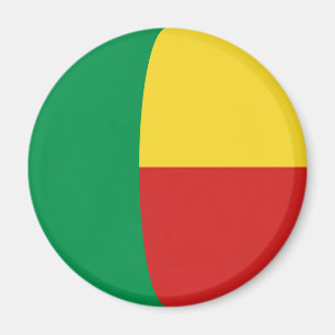 Imán de bandera de Benín ojo de pez