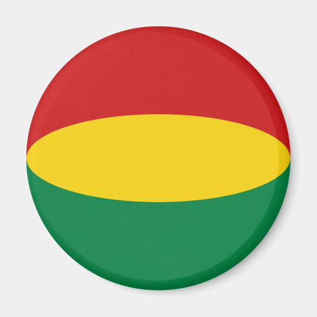 Imán de bandera de Bolivia ojo de pez (Frente)