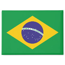 Imán de bandera de Brasil decoración vibrante y pa