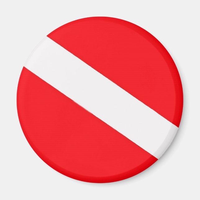 Imán de bandera de buceo (Frente)