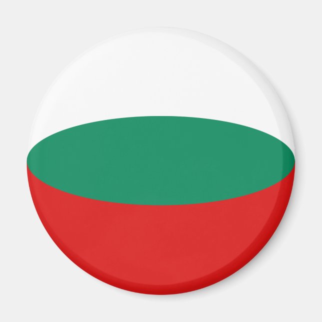 Imán de bandera de Bulgaria de ojo de pez (Frente)