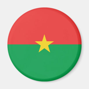 Imán de bandera de Burkina Faso ojo de pez