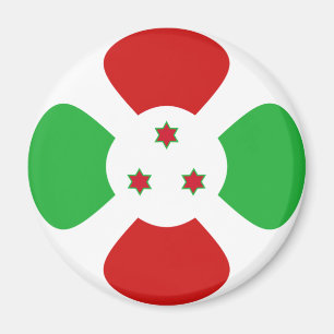 Imán de bandera de Burundi ojo de pez