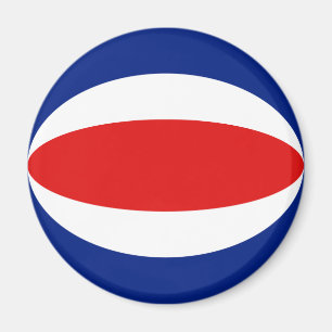 Imán de bandera de Costa Rica con ojo de pez