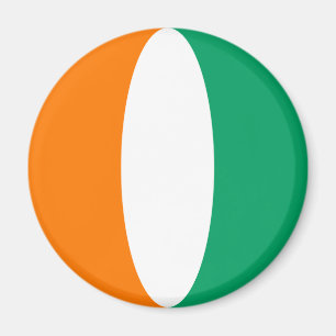 Imán de bandera de Cote d'Ivoire de ojo de pez