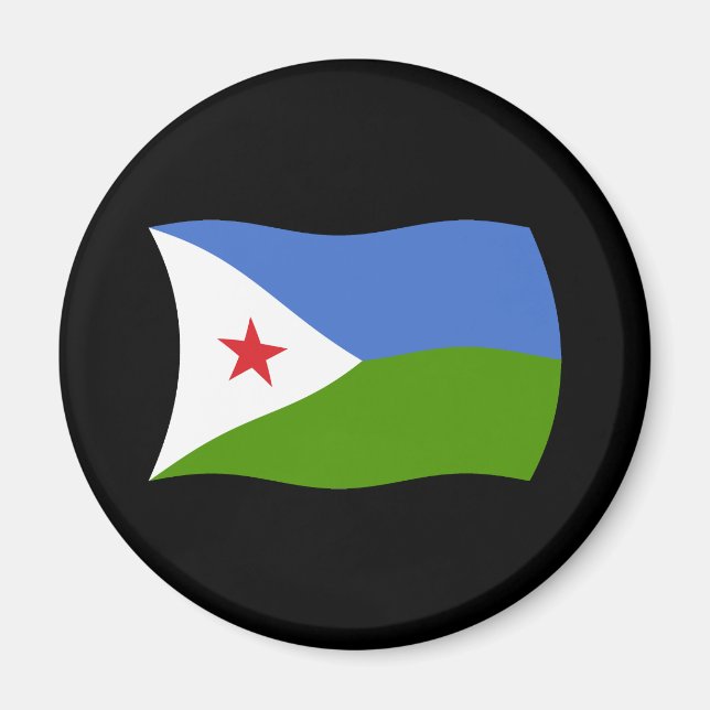 Imán de Bandera de Djibouti (Frente)