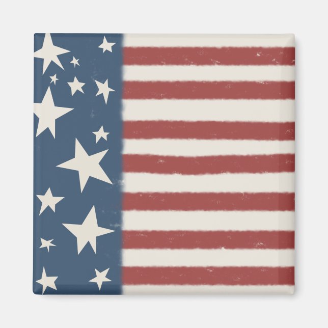 imán de bandera de Estados Unidos (Frente)