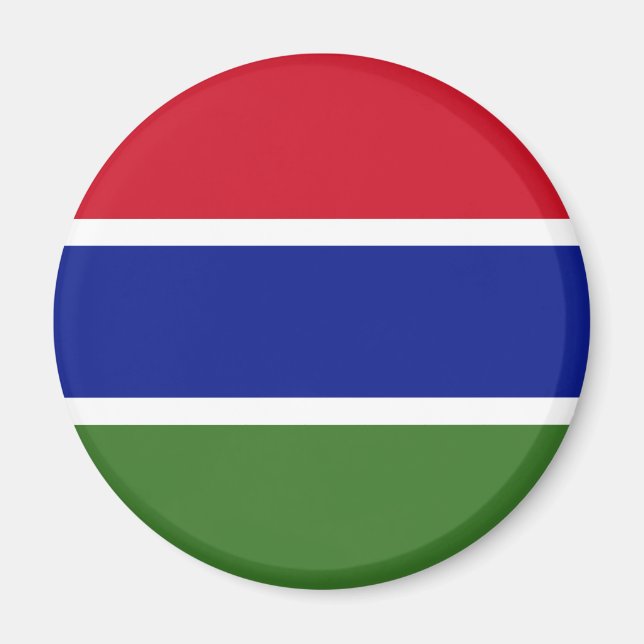 imán de bandera de Gambia (Frente)