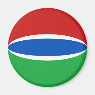 Imán de bandera de Gambia ojo de pez