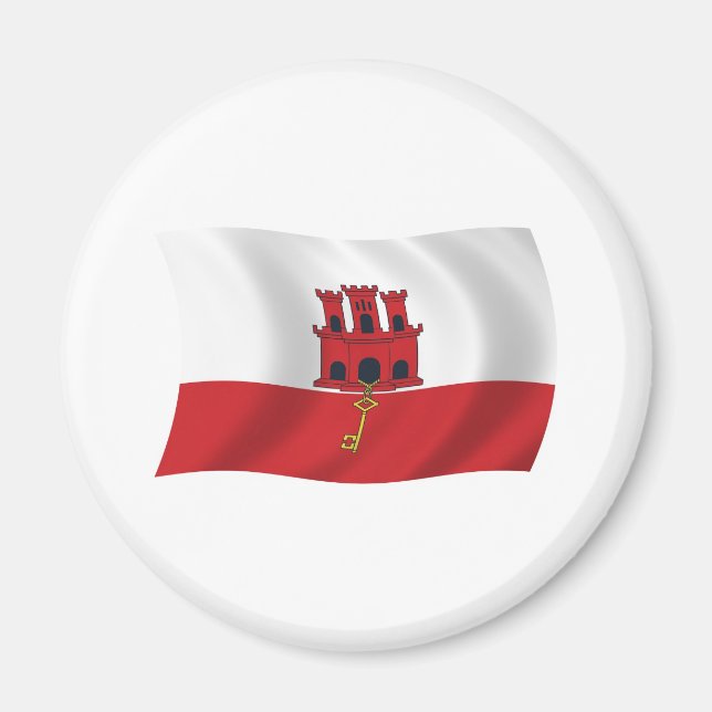 Imán de bandera de Gibraltar (Frente)