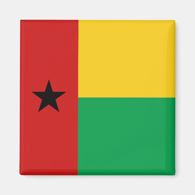 imán de bandera de Guinea-Bissau (Frente)