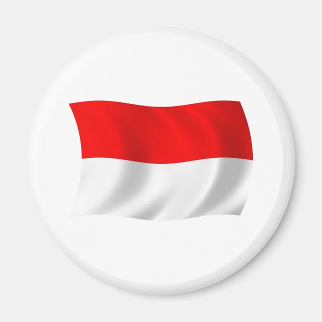 Imán de bandera de Indonesia (Frente)