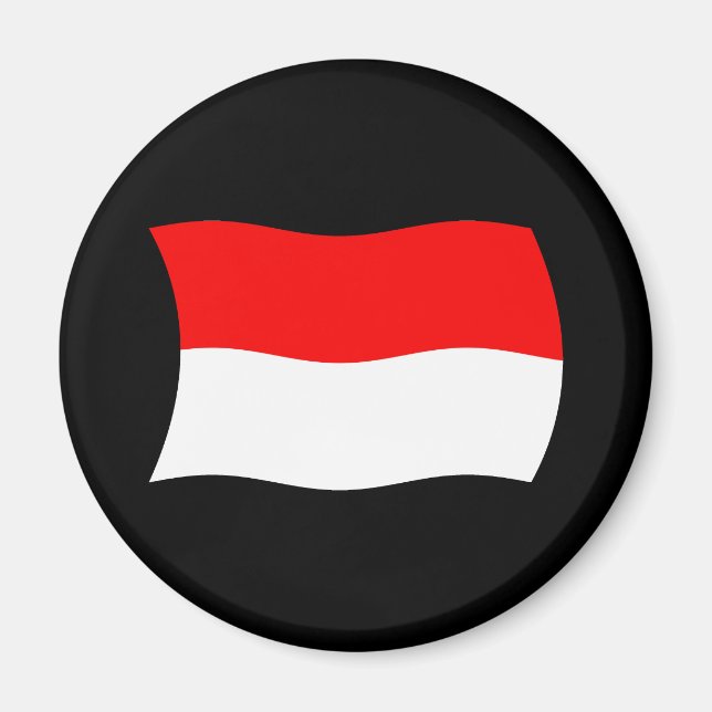 Imán de bandera de Indonesia (Frente)