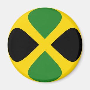 Imán de bandera de Jamaica con efecto ojo de pez
