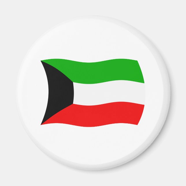 imán de bandera de Kuwait (Frente)
