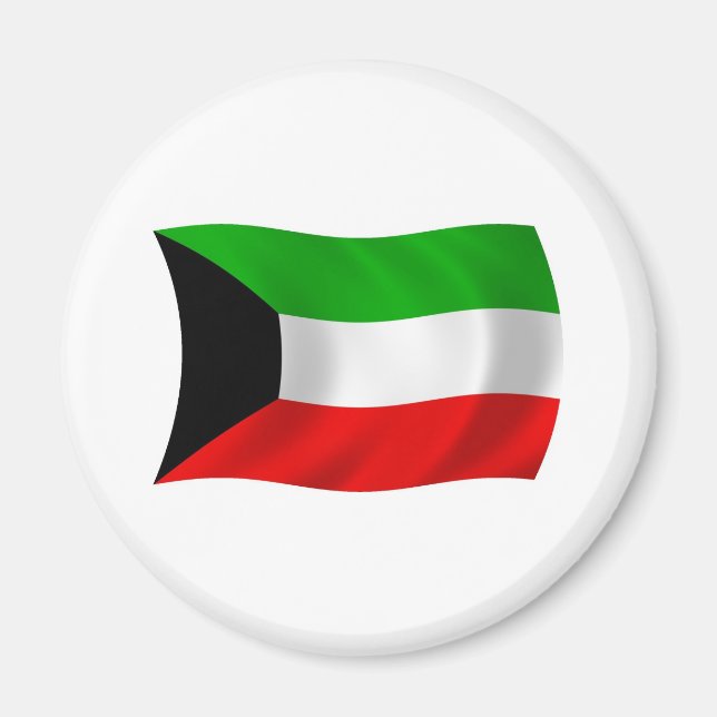 imán de bandera de Kuwait (Frente)